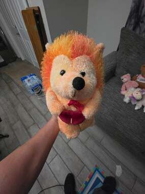 Valentine's Day Plush Hedgehog Holding I Love You Heart
